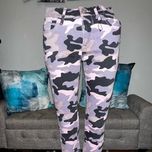 Pink army leggings pants